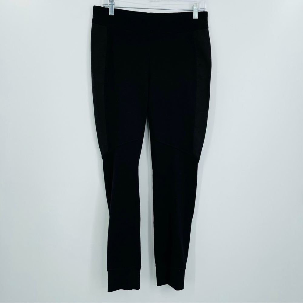 Free‎ people black faux leather panel leggings